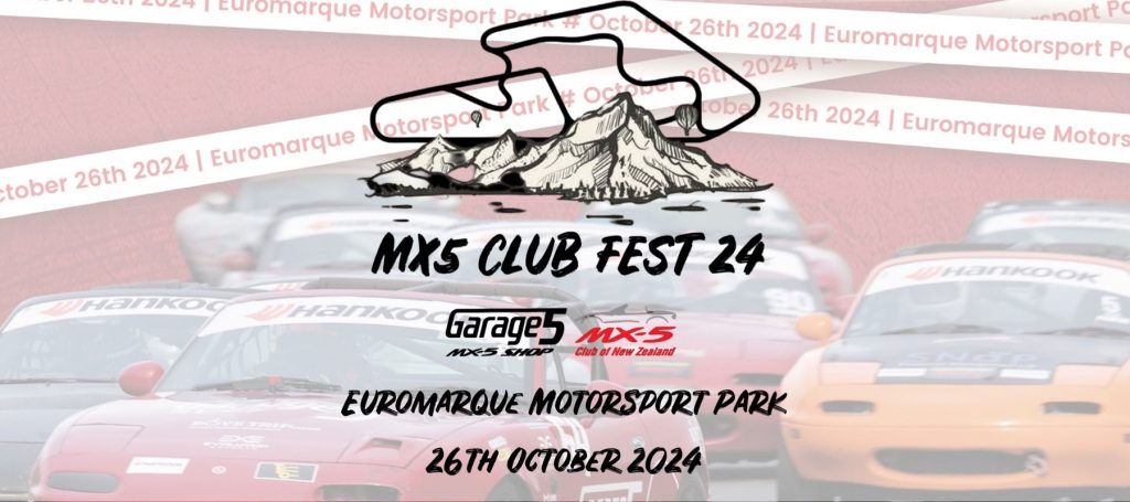 MX5 Club Fest banner with event date 26th October 2024